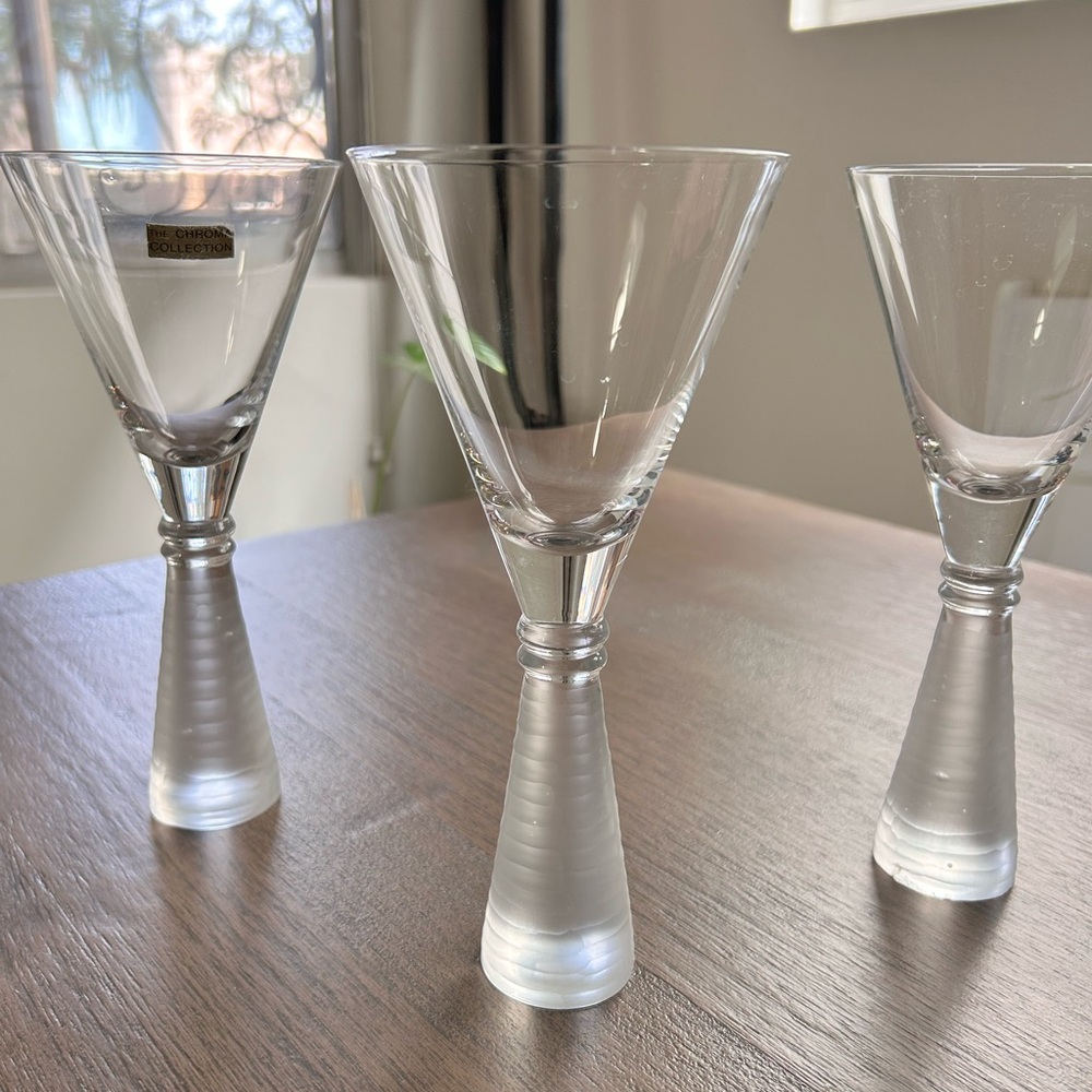 Crystal Martini Glass Set of 3